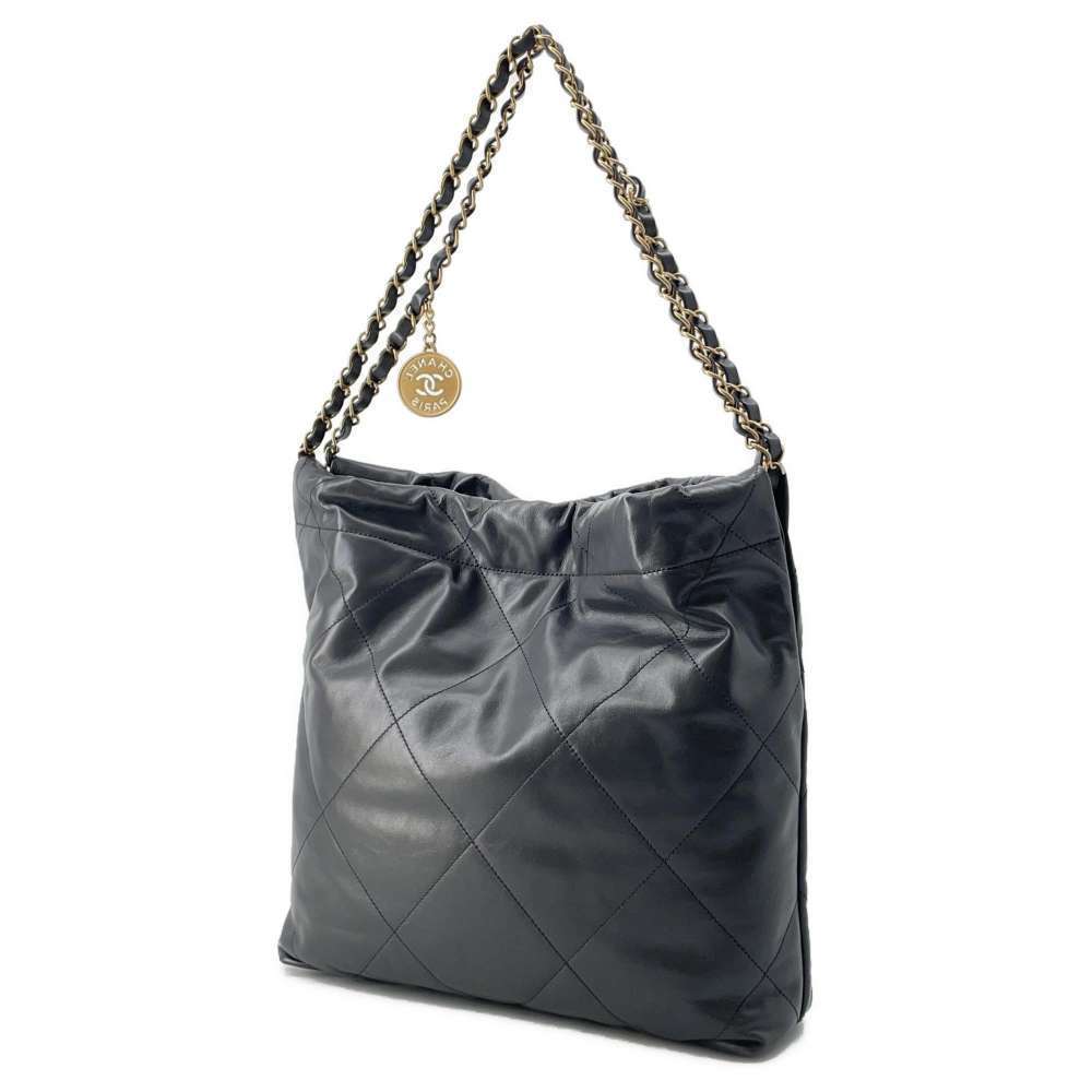 Chanel Small Bag Pouch Shiny Calfskin with 22 Shoulder
